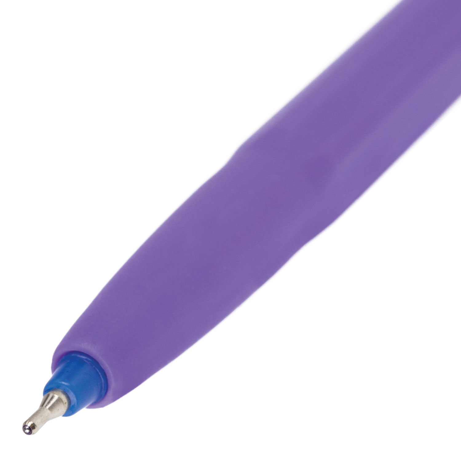 Ручка шариковая масляная ПИФАГОР, безопасный корпус ассорти, узел 0,6 мм, линия 0,3 мм, синяя, OBP1
